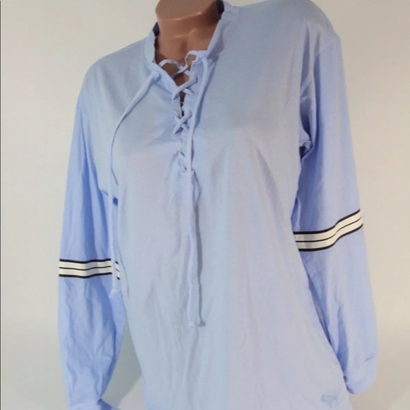 Victoria’s Secret pink Shirt Periwinkle Lace Tie - Picture 4 of 7